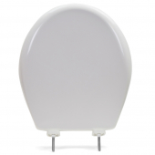 Bemis 790TDGSL (White) Hospitality Plastic Round Toilet Seat w/ Soft-Close & DuraGuard, Heavy-Duty Bemis